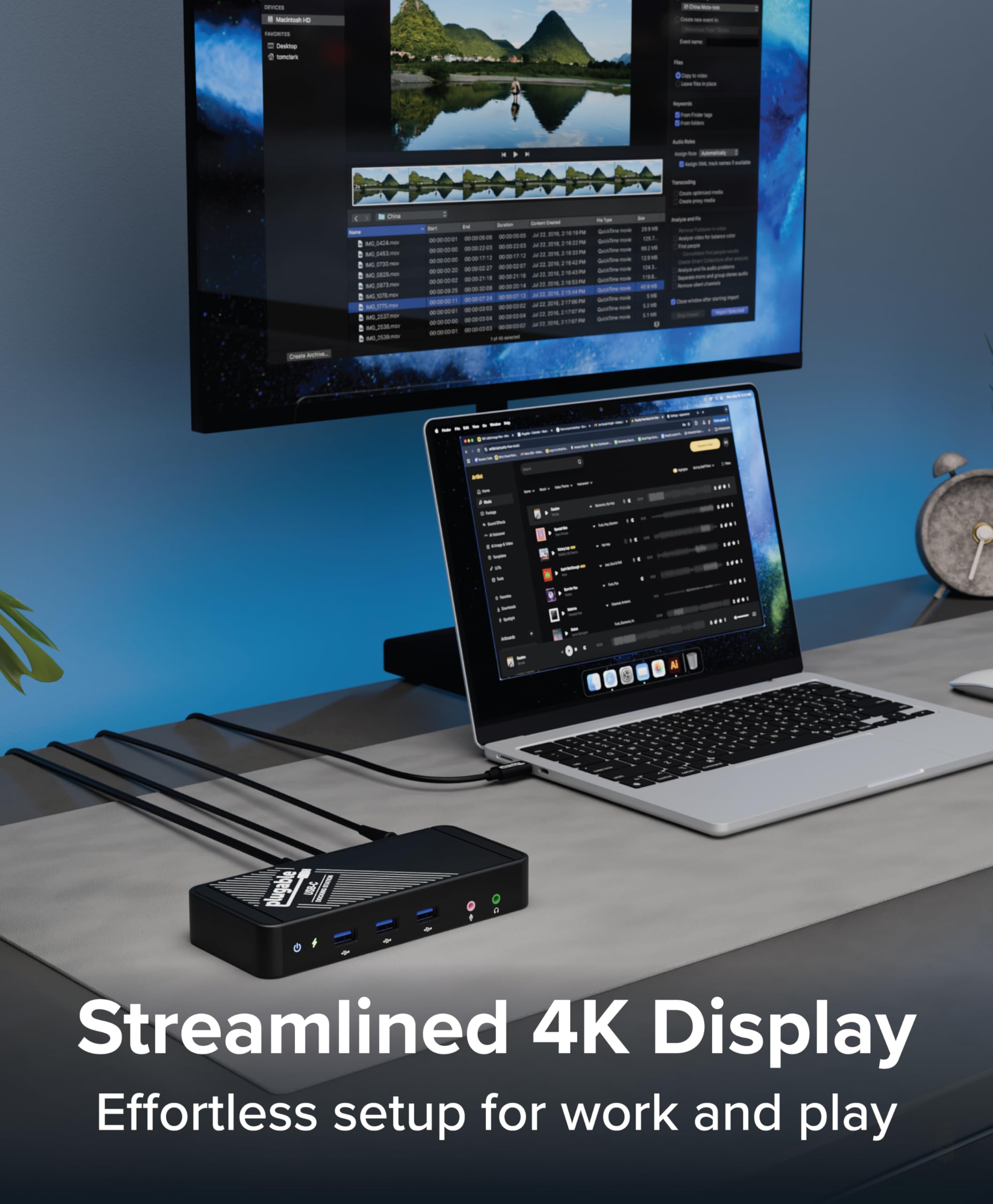 Amazon | Plugable USB-C ドッキングステーション 60W 充電機能